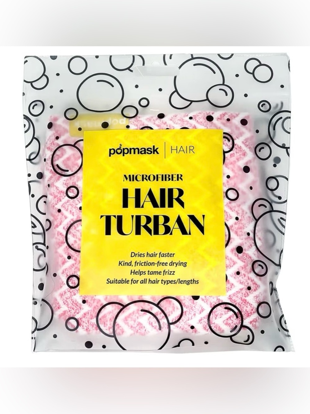 popmask Microfiber Hair Turban in Pink